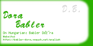 dora babler business card